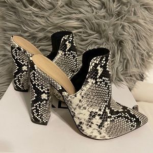 ALDO Etalisien Snakeskin Mule Heels.